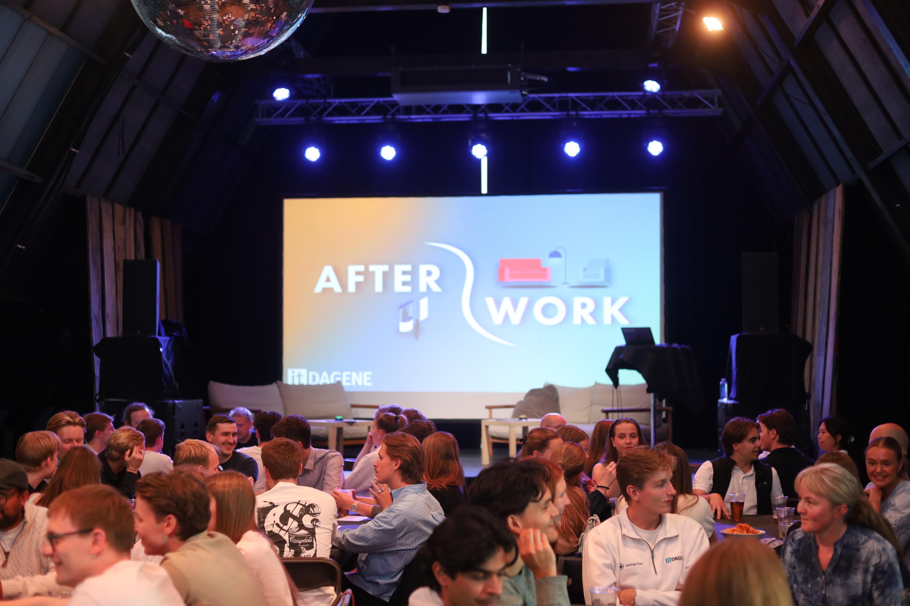 Studenter og bedrifter samlet under afterwork