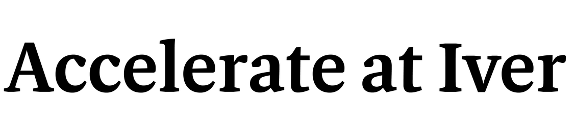 Logo til Accelerate at Iver